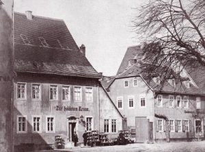 Das Gasthaus zur goldenen Krone um 1895